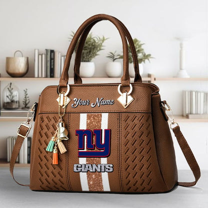 LIMITED EDITION - NEW CUSTOMIZED NFL32 NYG NEW YORK GIANTS ZIP HANDBAG MULTICOLOR
