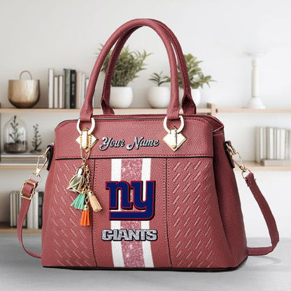 LIMITED EDITION - NEW CUSTOMIZED NFL32 NYG NEW YORK GIANTS ZIP HANDBAG MULTICOLOR