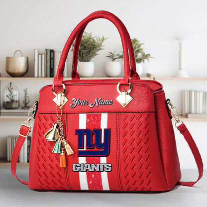 LIMITED EDITION - NEW CUSTOMIZED NFL32 NYG NEW YORK GIANTS ZIP HANDBAG MULTICOLOR