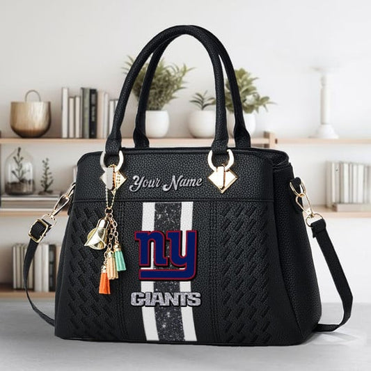 LIMITED EDITION - NEW CUSTOMIZED NFL32 NYG NEW YORK GIANTS ZIP HANDBAG MULTICOLOR