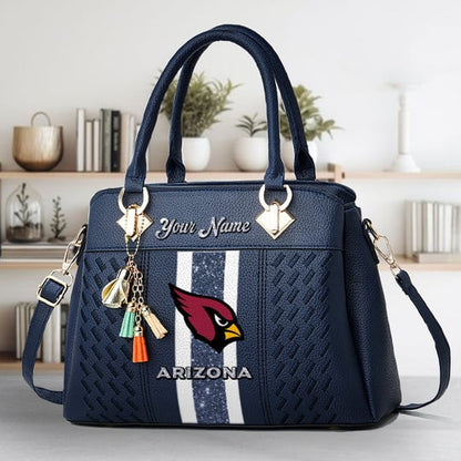 LIMITED EDITION - NEW CUSTOMIZED NFL20 ARC ARIZONA CARDINALS ZIP HANDBAG MULTICOLOR
