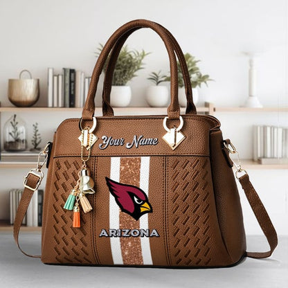LIMITED EDITION - NEW CUSTOMIZED NFL20 ARC ARIZONA CARDINALS ZIP HANDBAG MULTICOLOR