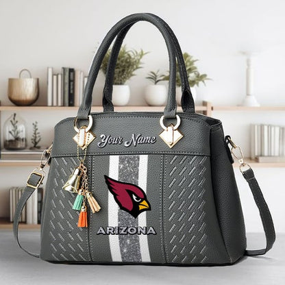 LIMITED EDITION - NEW CUSTOMIZED NFL20 ARC ARIZONA CARDINALS ZIP HANDBAG MULTICOLOR