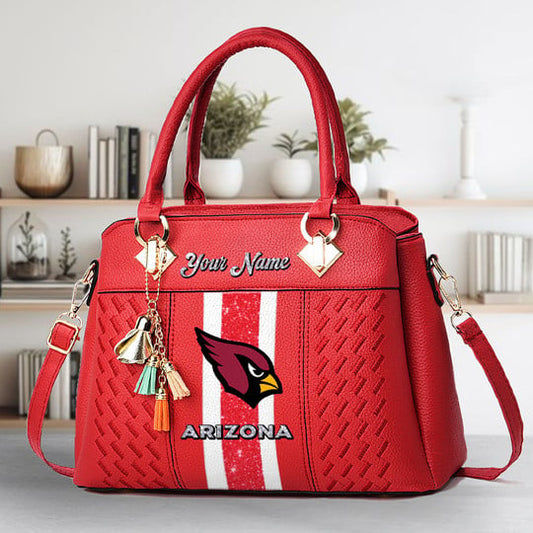 LIMITED EDITION - NEW CUSTOMIZED NFL20 ARC ARIZONA CARDINALS ZIP HANDBAG MULTICOLOR