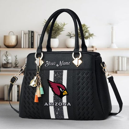LIMITED EDITION - NEW CUSTOMIZED NFL20 ARC ARIZONA CARDINALS ZIP HANDBAG MULTICOLOR