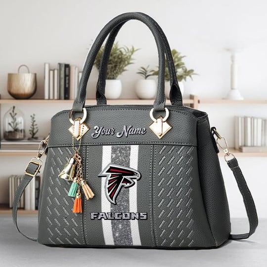 LIMITED EDITION - NEW CUSTOMIZED NFL18 ATF ATLANTA FALCONS ZIP HANDBAG MULTICOLOR