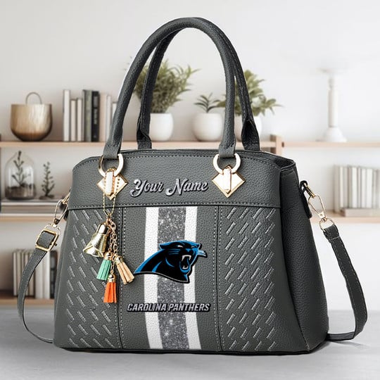 LIMITED EDITION - NEW CUSTOMIZED NFL23 CLP CAROLINA PANTHERS ZIP HANDBAG MULTICOLOR