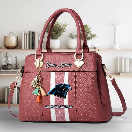 LIMITED EDITION - NEW CUSTOMIZED NFL23 CLP CAROLINA PANTHERS ZIP HANDBAG MULTICOLOR