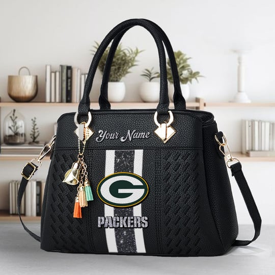 LIMITED EDITION - NEW CUSTOMIZED NFL08 GBP GREEN BAY PACKERS ZIP HANDBAG MULTICOLOR