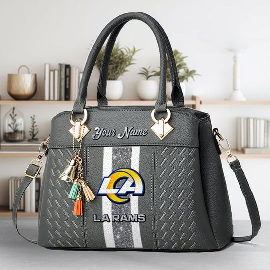LIMITED EDITION - NEW CUSTOMIZED NFL22 LAR LOS ANGELES RAMS ZIP HANDBAG MULTICOLOR