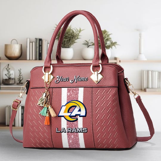 LIMITED EDITION - NEW CUSTOMIZED NFL22 LAR LOS ANGELES RAMS ZIP HANDBAG MULTICOLOR