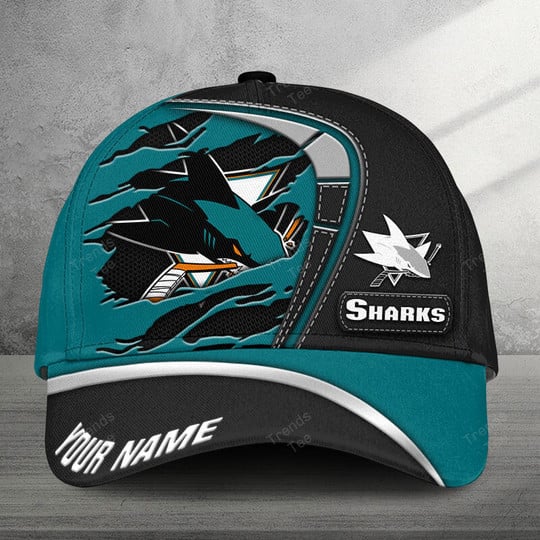 [SUPER SALE] NEW CUSTOMIZED NHL32 SJS SAN JOSE SHARKS CLASSIC CAP