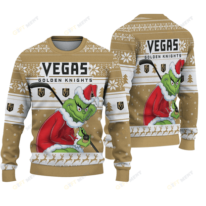 LIMITED EDITION - NEW CUSTOMIZED NHL04 VGK VEGAS GOLDEN KNIGHTS UGLY SWEATER