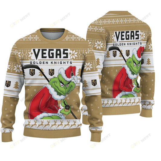 LIMITED EDITION - NEW CUSTOMIZED NHL04 VGK VEGAS GOLDEN KNIGHTS UGLY SWEATER