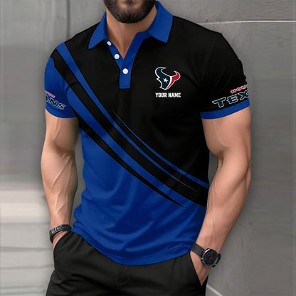 LIMITED EDITION - NEW CUSTOMIZED NFL15 HTT HOUSTON TEXANS POLO SHIRT