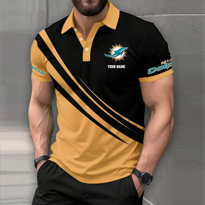 LIMITED EDITION - NEW CUSTOMIZED NFL19 MDP MIAMI DOLPHINS POLO SHIRT