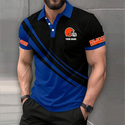 LIMITED EDITION - NEW CUSTOMIZED NFL29 CLB CLEVELAND BROWNS POLO SHIRT