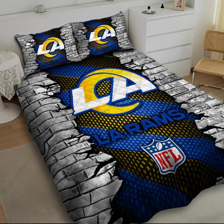 LIMITED EDITION - NEW PREMIUM NFL22 LAR LOS ANGELES RAMS BEDDING SET