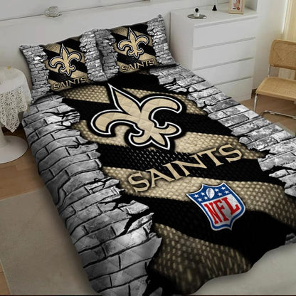 LIMITED EDITION - NEW PREMIUM NFL24 NOS NEW ORLEANS SAINTS BEDDING SET