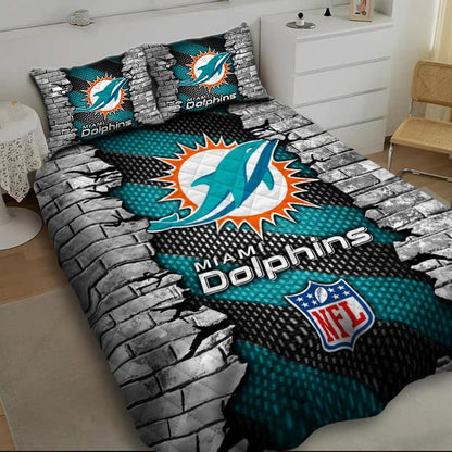 LIMITED EDITION - NEW PREMIUM NFL19 MDP MIAMI DOLPHINS BEDDING SET