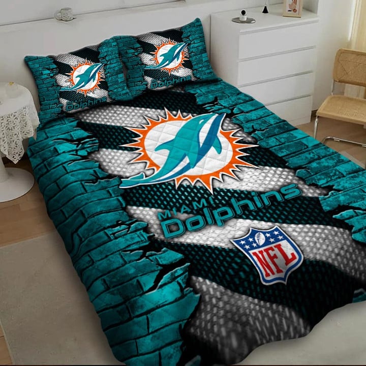 LIMITED EDITION - NEW PREMIUM NFL19 MDP MIAMI DOLPHINS BEDDING SET