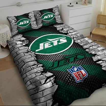 LIMITED EDITION - NEW PREMIUM NFL25 NYJ NEW YORK JETS BEDDING SET