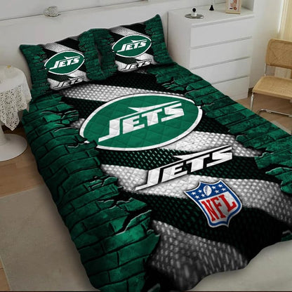 LIMITED EDITION - NEW PREMIUM NFL25 NYJ NEW YORK JETS BEDDING SET