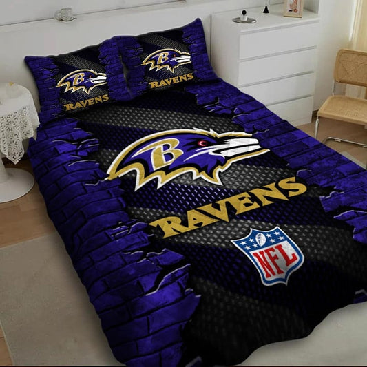 LIMITED EDITION - NEW PREMIUM NFL28 BTR BALTIMORE RAVENS BEDDING SET