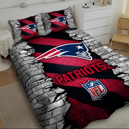 LIMITED EDITION - NEW PREMIUM NFL27 NEP NEW ENGLAND PATRIOTS BEDDING SET