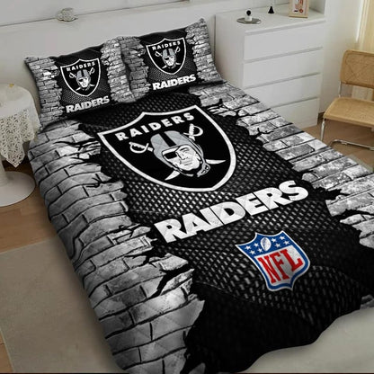 LIMITED EDITION - NEW PREMIUM NFL07 LVR LAS VEGAS RAIDERS BEDDING SET