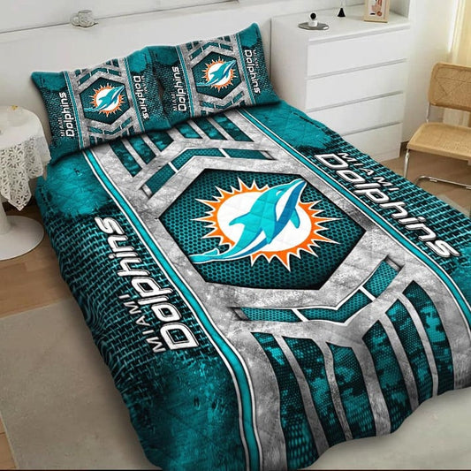 LIMITED EDITION - NEW PREMIUM NFL19 MDP MIAMI DOLPHINS BEDDING SET