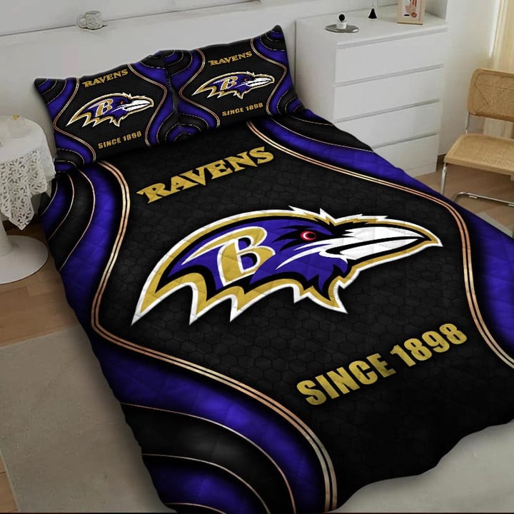 LIMITED EDITION - NEW PREMIUM NFL28 BTR BALTIMORE RAVENS BEDDING SET