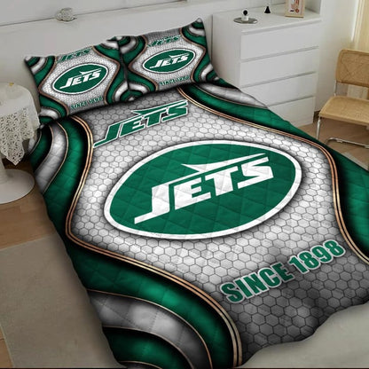 LIMITED EDITION - NEW PREMIUM NFL25 NYJ NEW YORK JETS BEDDING SET