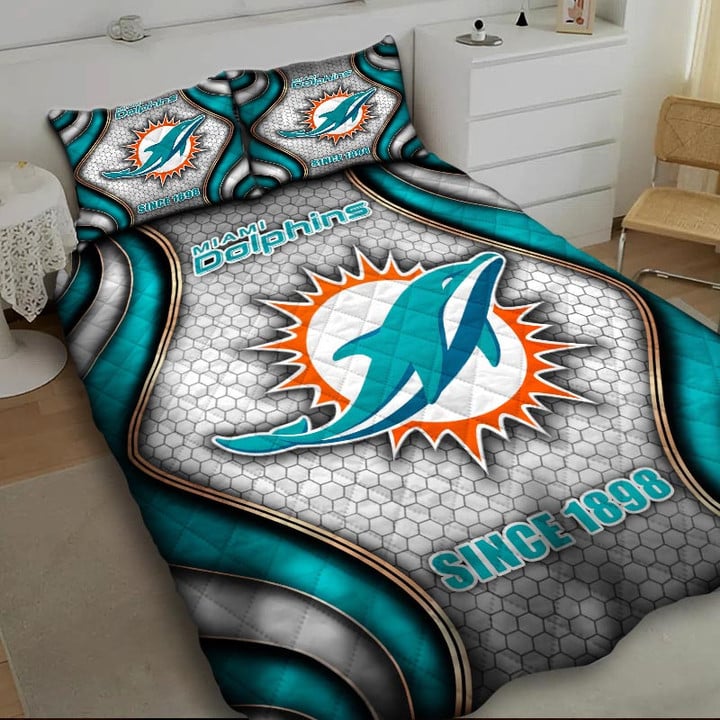 LIMITED EDITION - NEW PREMIUM NFL19 MDP MIAMI DOLPHINS BEDDING SET