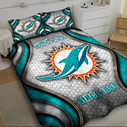LIMITED EDITION - NEW PREMIUM NFL19 MDP MIAMI DOLPHINS BEDDING SET