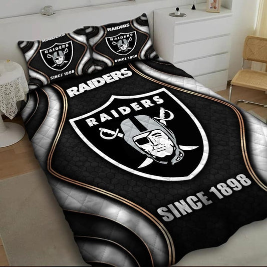 LIMITED EDITION - NEW PREMIUM NFL07 LVR LAS VEGAS RAIDERS BEDDING SET