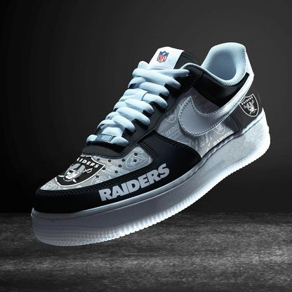 LIMITED EDITION - NEW CUSTOMIZED NFL07 LVR LAS VEGAS RAIDERS AF1 SNEAKERS
