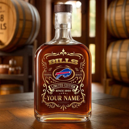 LIMITED EDITION - NEW CUSTOMIZED NFL03 BFB BUFFALO BILLS LUXURY WHISKEY BOTTLE 450ML
