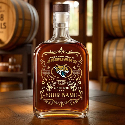 LIMITED EDITION - NEW CUSTOMIZED NFL30 JSJ JACKSONVILLE JAGUARS LUXURY WHISKEY BOTTLE 450ML
