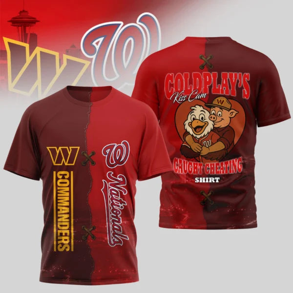 LIMITED EDITION - NEW CUSTOMIZED NFL12 WTC WASHINGTON COMMANDERS x MLB28 WNS WASHINGTON NATIONALS UNISEX T-SHIRT, POLO, HOODIE & JACKETS