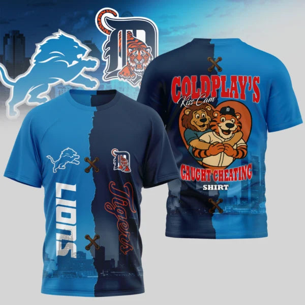 LIMITED EDITION - NEW CUSTOMIZED NFL04 DTL DETROIT LIONS x MLB16 DTS DETROIT TIGERS UNISEX T-SHIRT, POLO, HOODIE & JACKETS