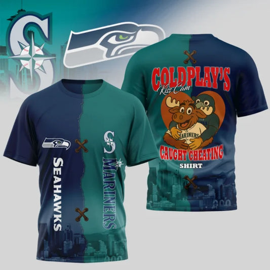 LIMITED EDITION - NEW CUSTOMIZED NFL06 SSH SEATTLE SEAHAWKS x MLB14 SMS SEATTLE MARINERS UNISEX T-SHIRT, POLO, HOODIE & JACKETS