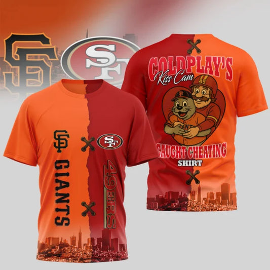 LIMITED EDITION - NEW CUSTOMIZED NFL11 SF49 SAN FRANCISCO 49ERS x MLB06 SFG SAN FRANCISCO GIANTS UNISEX T-SHIRT, POLO, HOODIE & JACKETS