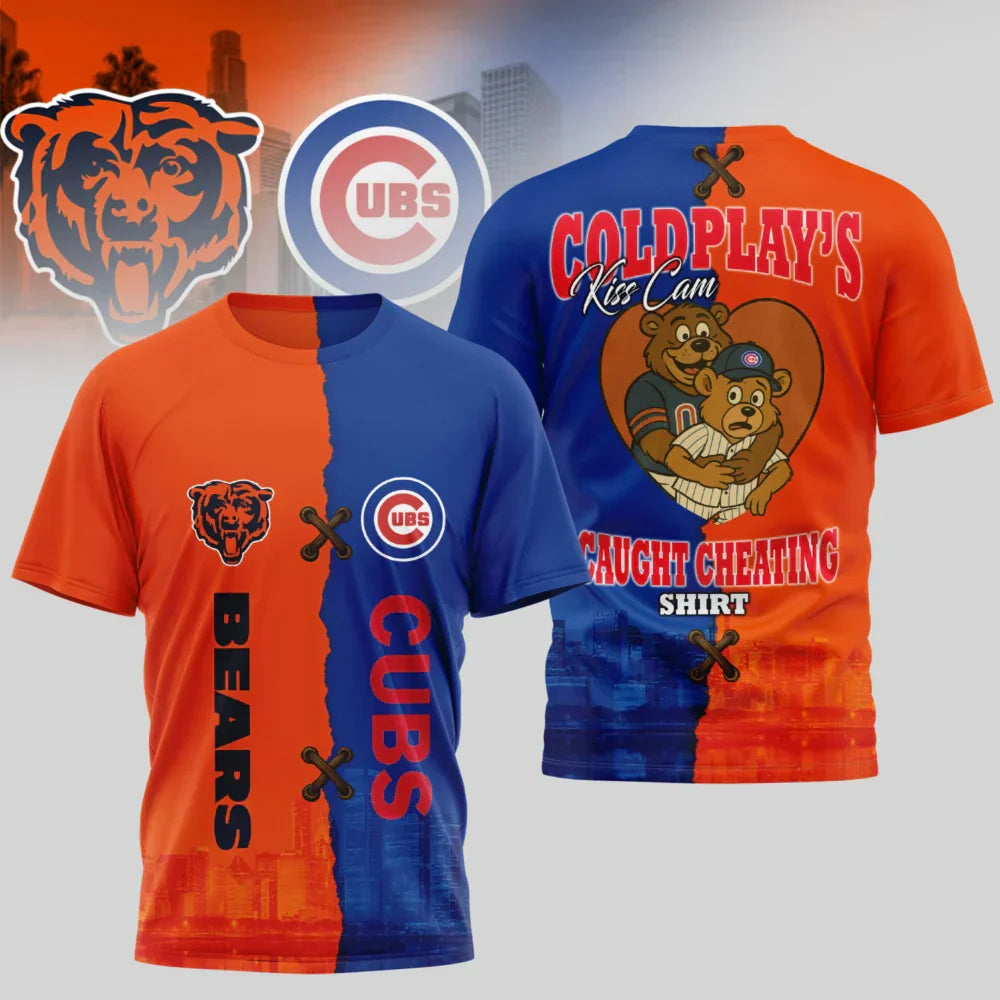 LIMITED EDITION - NEW CUSTOMIZED NFL26 CCB CHICAGO BEARS x MLB04 CCS CHICAGO CUBS UNISEX T-SHIRT, POLO, HOODIE & JACKETS
