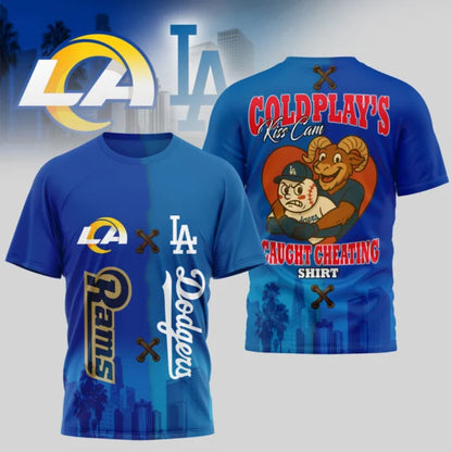 LIMITED EDITION - NEW CUSTOMIZED NFL22 LAR LOS ANGELES RAMS x MLB02 LAD LOS ANGELES DODGERS UNISEX T-SHIRT, POLO, HOODIE & JACKETS