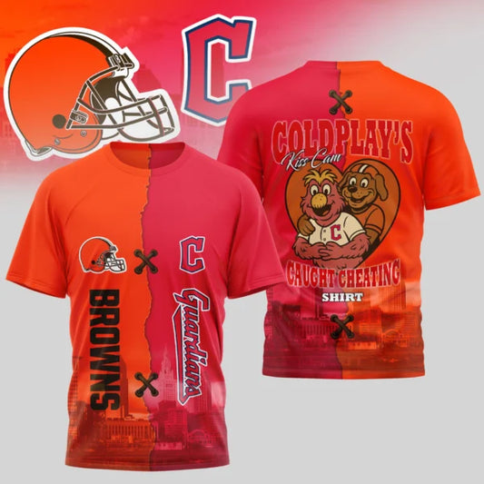 LIMITED EDITION - NEW CUSTOMIZED NFL29 CLB CLEVELAND BROWNS x MLB13 CGS CLEVELAND GUARDIANS UNISEX T-SHIRT, POLO, HOODIE & JACKETS