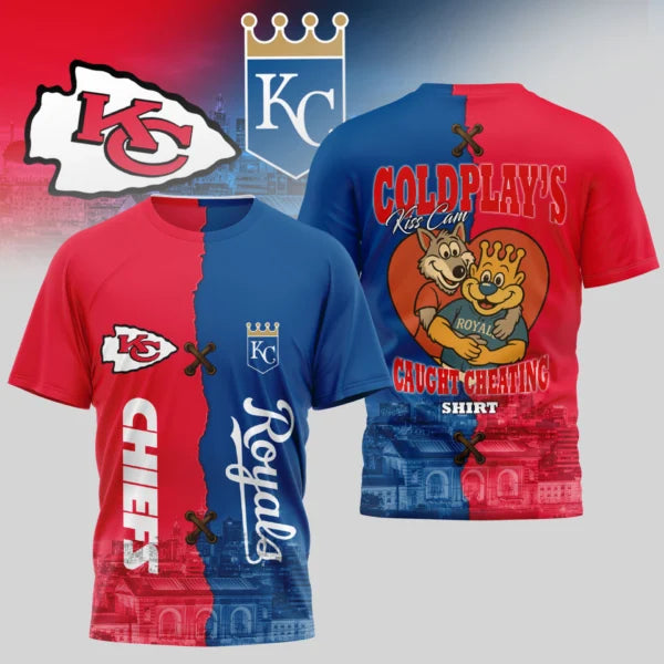 LIMITED EDITION - NEW CUSTOMIZED NFL01 KCC KANSAS CITY CHIEFS x MLB19 KCR KANSAS CITY ROYALS UNISEX T-SHIRT, POLO, HOODIE & JACKETS