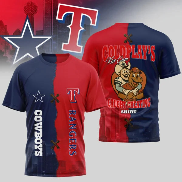 LIMITED EDITION - NEW CUSTOMIZED NFL21 DCB DALLAS COWBOYS x MLB08 TRS TEXAS RANGERS UNISEX T-SHIRT, POLO, HOODIE & JACKETS