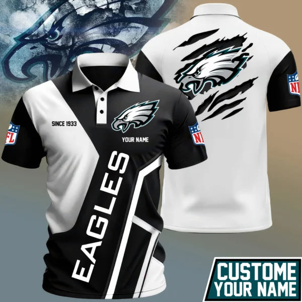 LIMITED EDITION - NEW CUSTOMIZED NFL02 PPE PHILADELPHIA EAGLES POLO SHIRT