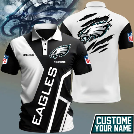 LIMITED EDITION - NEW CUSTOMIZED NFL02 PPE PHILADELPHIA EAGLES POLO SHIRT